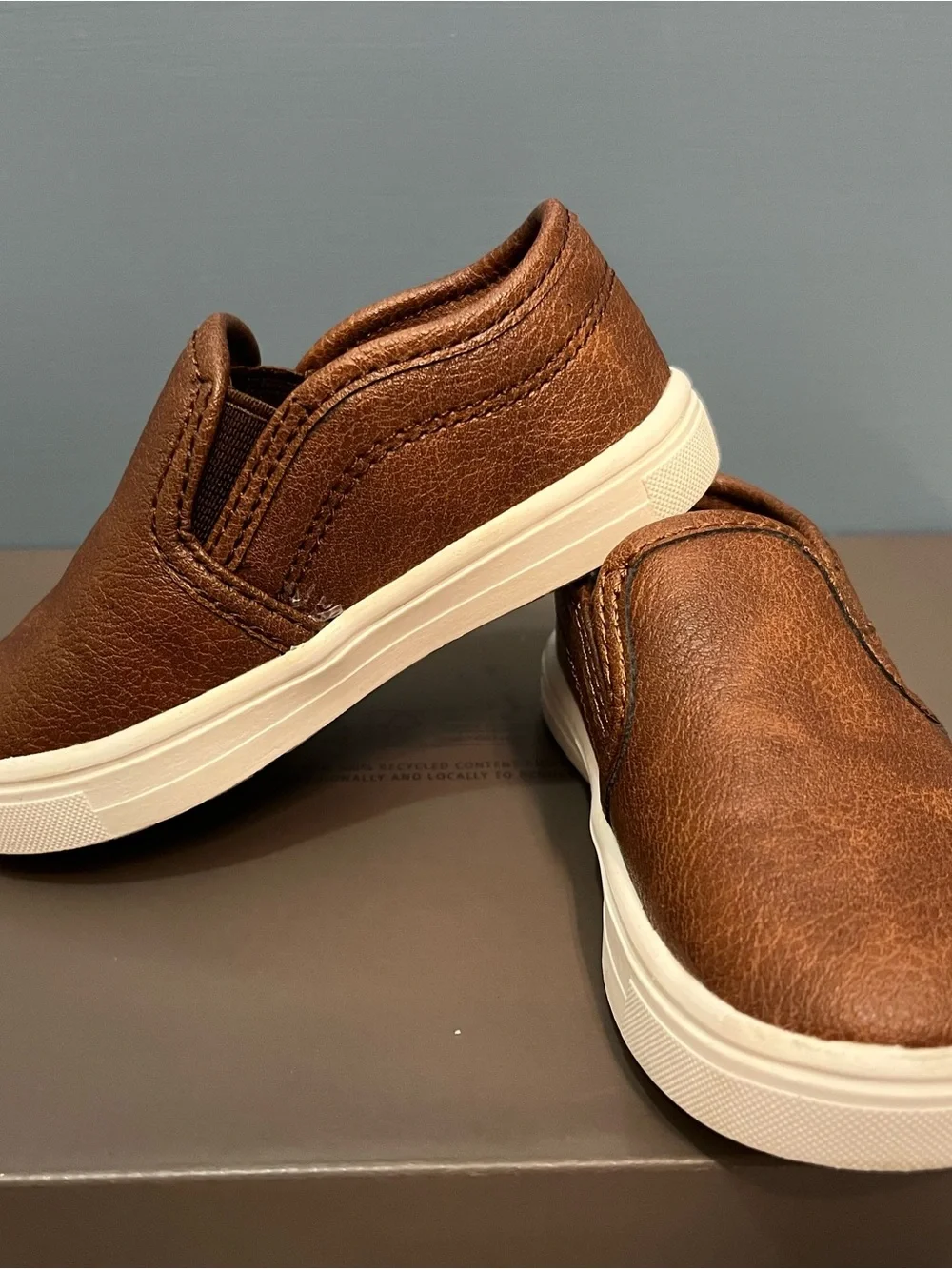 Carter's Brown Slip-On Sneakers with White Sole